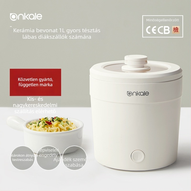 Elektronikus főző Ankale A101 – kapacitás 2 L-ig, egy személyes használatra, kerámia belső tartály, gombos vezérlés, grill és shabu-shabu