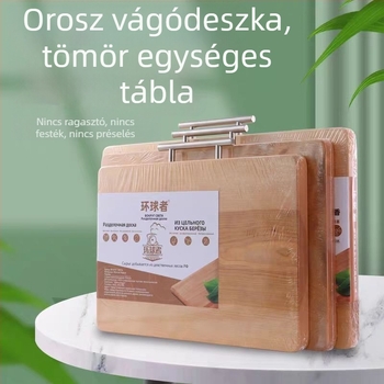 Tömörfa vágódeszka, egy darabos Maple-Nyírfa, vastag tömb, minimalist stílusú háztartási használatra