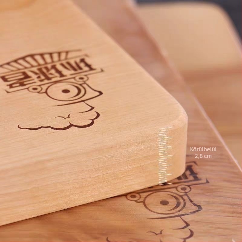 Tömörfa vágódeszka, egy darabos Maple-Nyírfa, vastag tömb, minimalist stílusú háztartási használatra