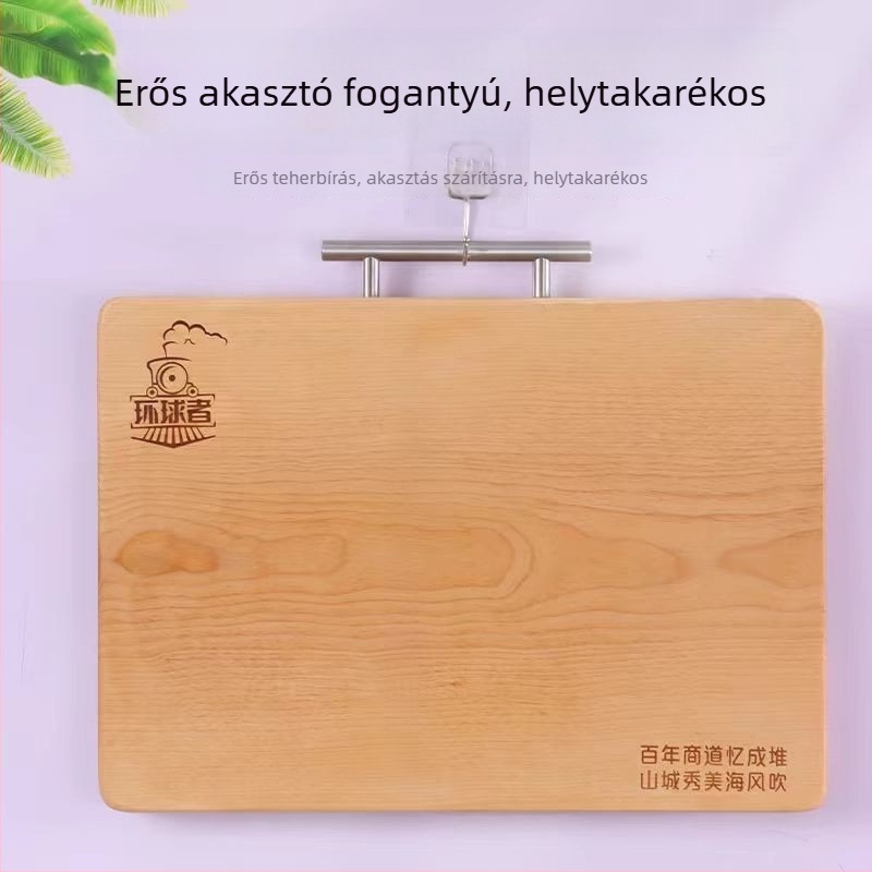 Tömörfa vágódeszka, egy darabos Maple-Nyírfa, vastag tömb, minimalist stílusú háztartási használatra