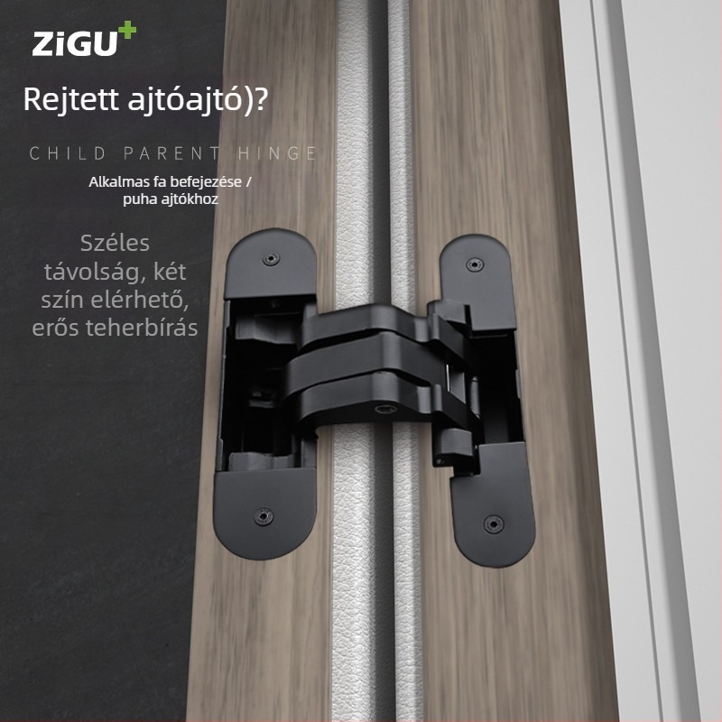 Láthatatlan ajtózsanér, modell 570, vastag zsanér, cinkötvözet, elektronplakolt felület, modern és egyszerű stílus, Solid márka