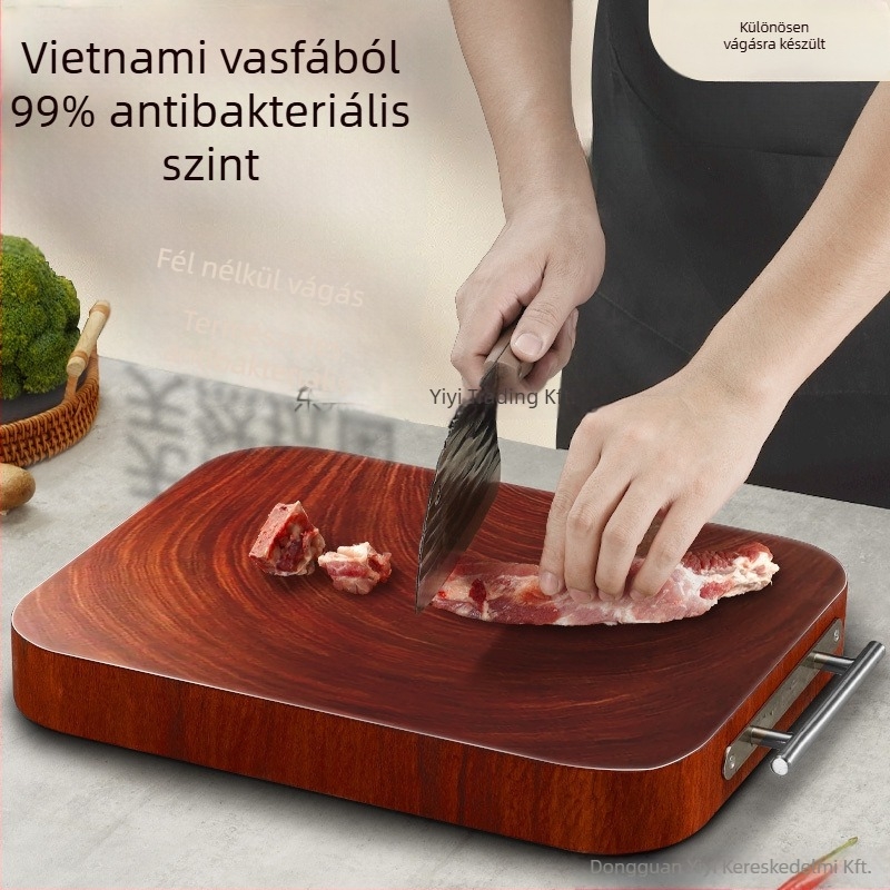 Fából készült vágódeszka, kétoldalas, csúszásmentes, antibakteriális, penészálló