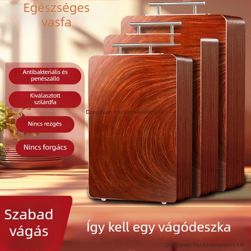 Fából készült vágódeszka, kétoldalas, csúszásmentes, antibakteriális, penészálló