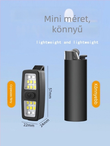 Odakon kerékpár hátsó LED klipszlámpa USB-vel, villogó mód éjszakai tekeréshez