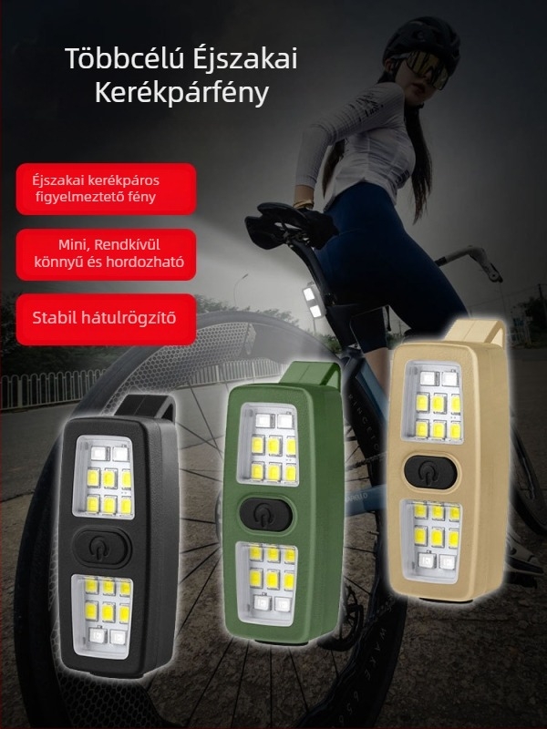 Odakon kerékpár hátsó LED klipszlámpa USB-vel, villogó mód éjszakai tekeréshez