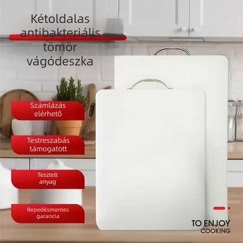 Konyhai vágódeszka otthoni használatra, élelmiszer-minőségű PE-panel, antibakteriális, penészálló, vastagabb műanyag vágódeszka gyümölcsökhöz