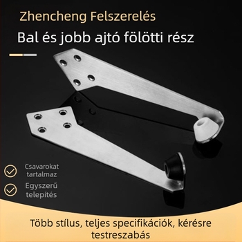 Jobb ajtó felső rész – 304 rozsdamentes acél, ZC-030 modell, padlóra szerelhető, felület Wire-drawn, kézi működtetés, Cheng Cheng márka, Modern egyszerűség