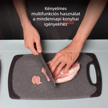 3 részes műanyag vágódeszka készlet csúszásmentes felülettel, antibakteriális és penészmentes