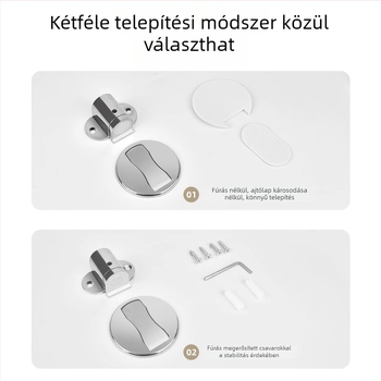 Fúrás nélküli mágneses ajtóstop, otthoni használatra, láthatatlan, állítható, sima és csendes, cink ötvözet