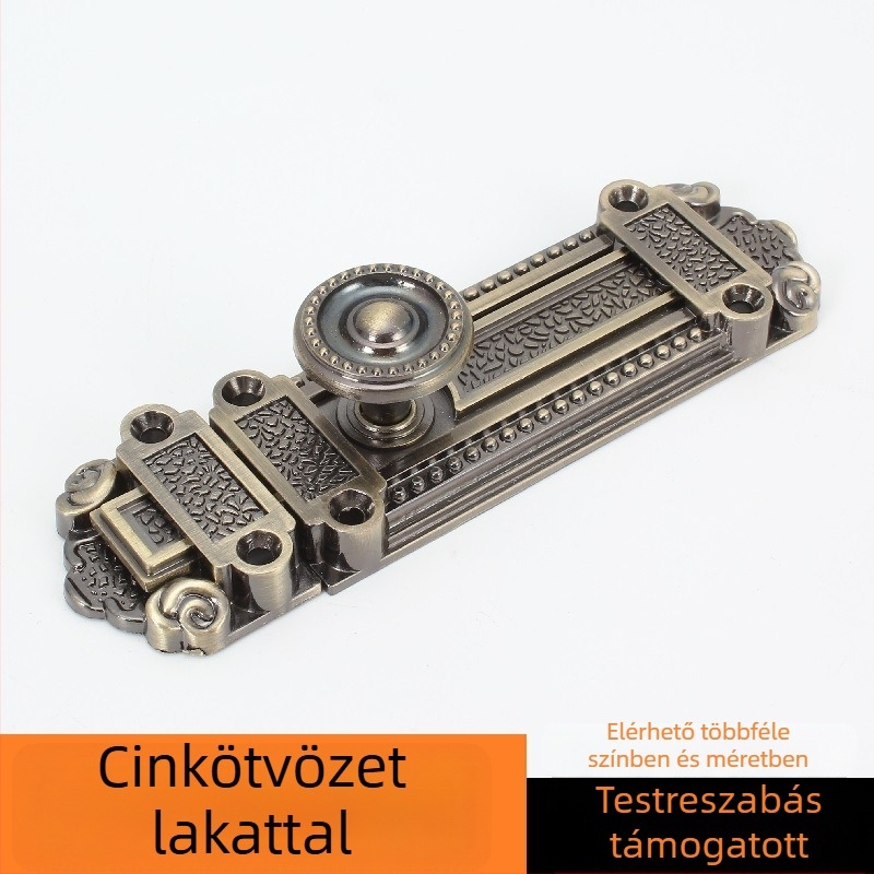 Antik ajtózár csap zincötvözetből, modell 8210, típus A latch, elektroplatált felület