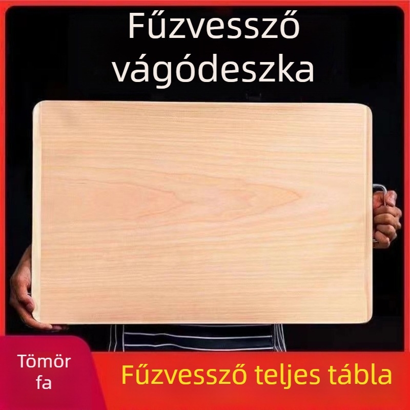 Fűzfa vágódeszka – extra nagy méret, konyhai vágáshoz, tészta nyújtásához és dagasztáshoz