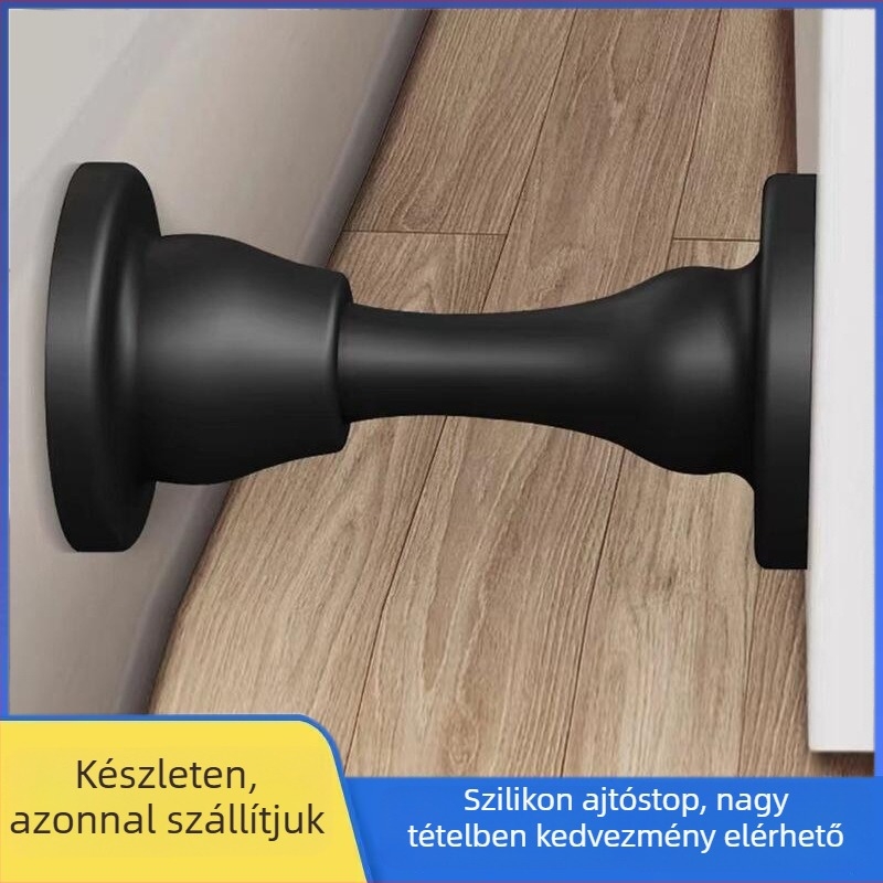Mágneses ajtófogó, szilikon, matt felület, kattintható telepítés, automatikus működés (Model 002)