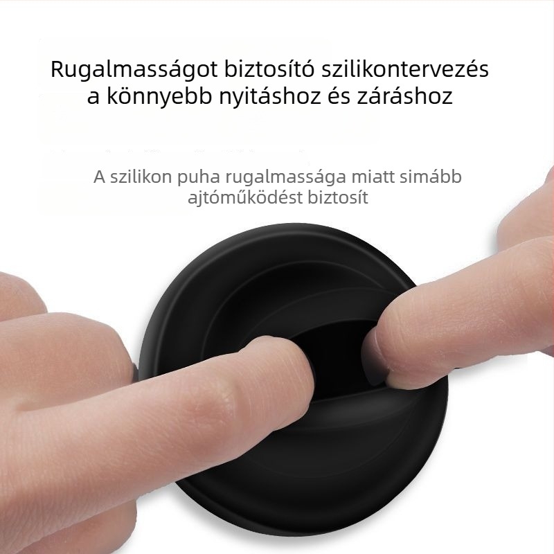 Mágneses ajtófogó, szilikon, matt felület, kattintható telepítés, automatikus működés (Model 002)