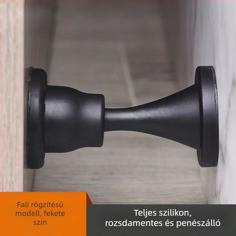 Mágneses ajtófogó, szilikon, matt felület, kattintható telepítés, automatikus működés (Model 002)