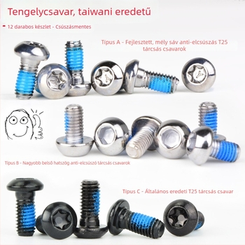 Hegyi kerékpár tárcsafék csavarok — Torx T25 fej, hatszögletű beépítés, HS1/G3, JSHOU BIKE