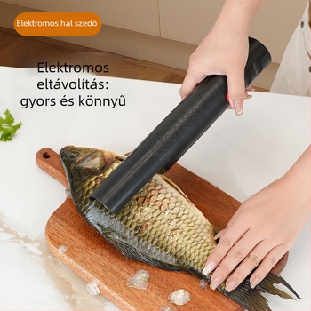 Elektromos kézi halpikkely eltávolító, újra tölthető, teljesen automata, PP anyagú konyhai eszköz