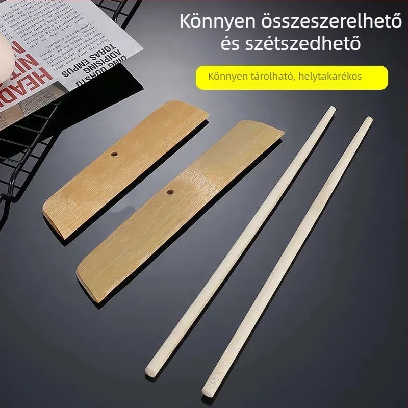 Five Strokes Bambusz palacsinta eszköz készlet sokmagvas, gyümölcsös és tojásos palacsintákhoz, bambusz reszelő és kaparó – testreszabható logó