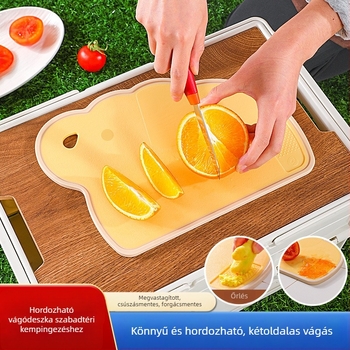 Élelmiszer-minőségű szilikon bébi hozzátáplálás vágódeszka, kétoldalas csúszásmentes, otthoni használatra – gyümölcs és zöldség vágásához