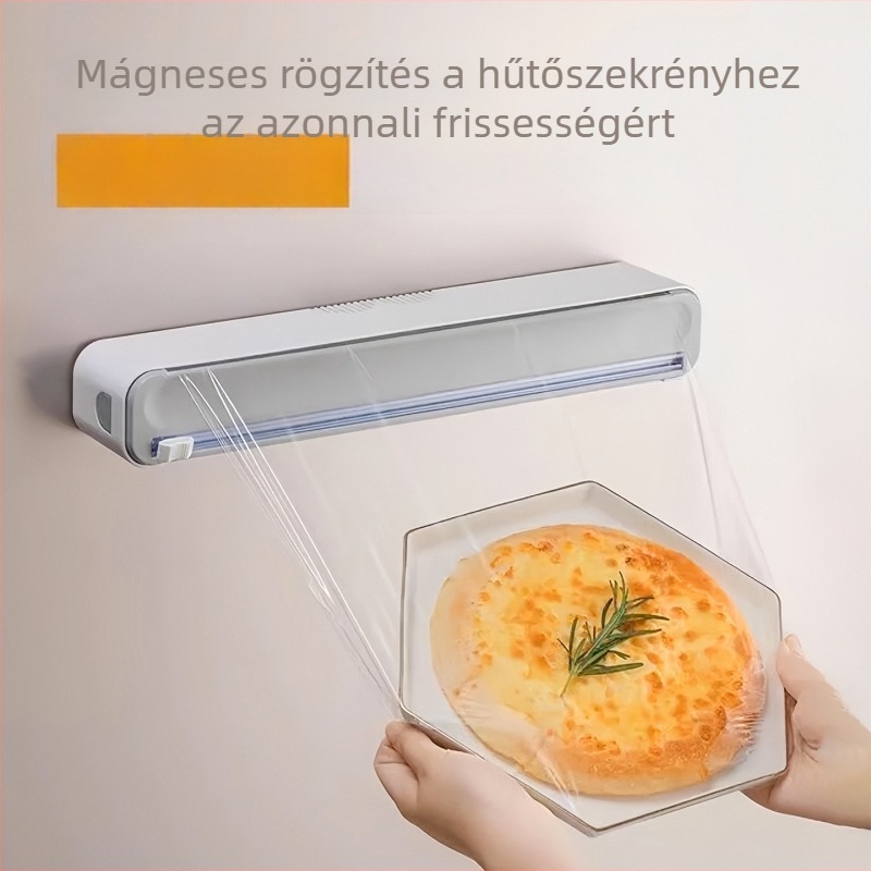 Élelmiszer-minőségű műanyag fólia vágó, mágneses, otthoni hűtőszekrényhez és konyhához