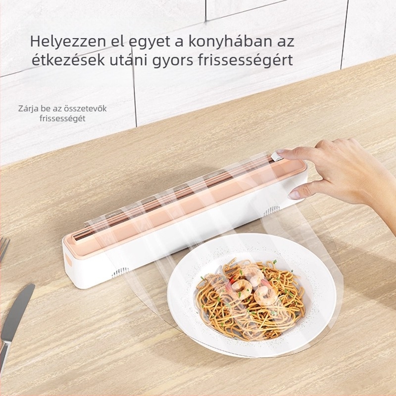 Élelmiszer-minőségű műanyag fólia vágó, mágneses, otthoni hűtőszekrényhez és konyhához