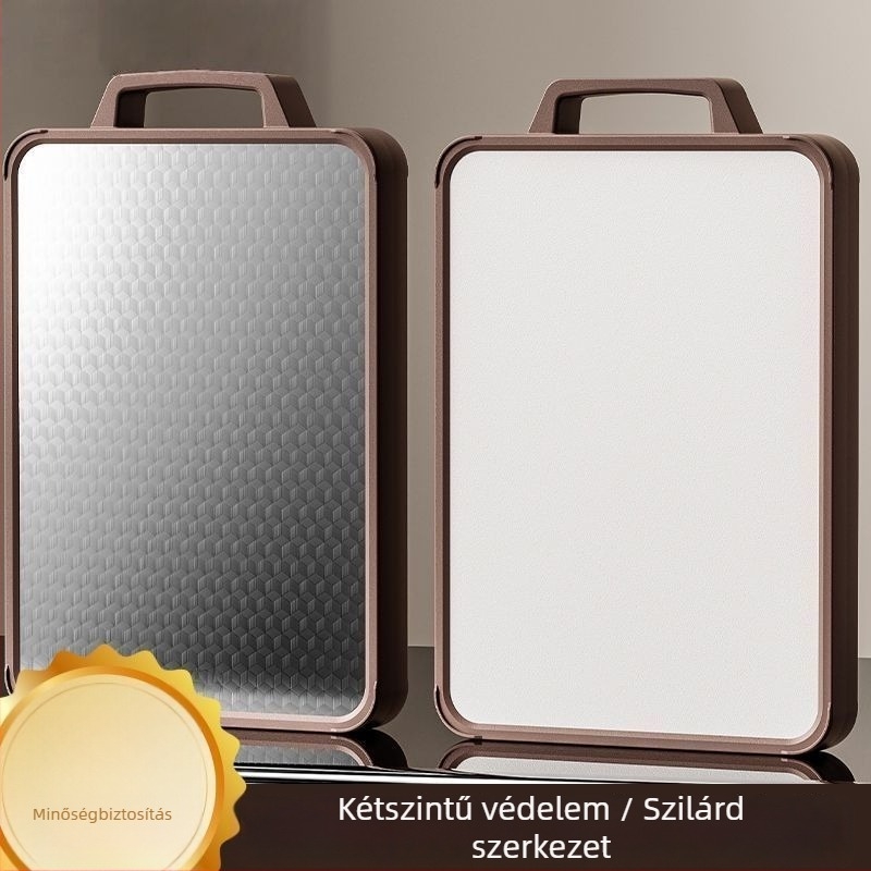 Kétoldalas vágódeszka polipropilénból, penészmentes, vastagított kivitel, zöldségekhez és gyümölcsökhöz