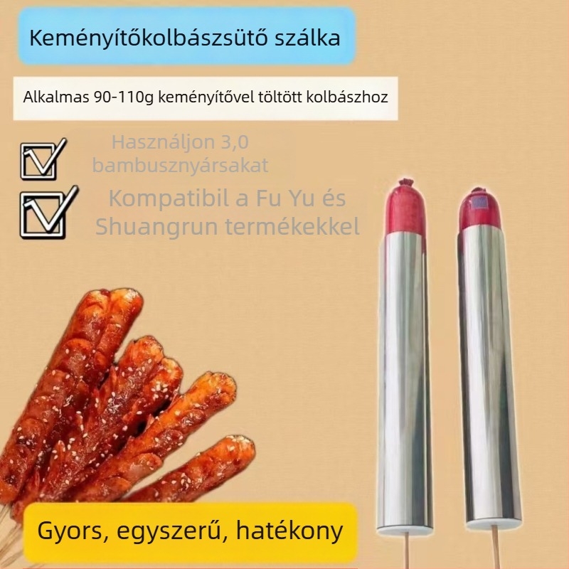 Kezdőknek készült rozsdamentes acél kolbászbefűző eszköz — minimalistikus kialakítás, bevezetve 2013 tavaszán