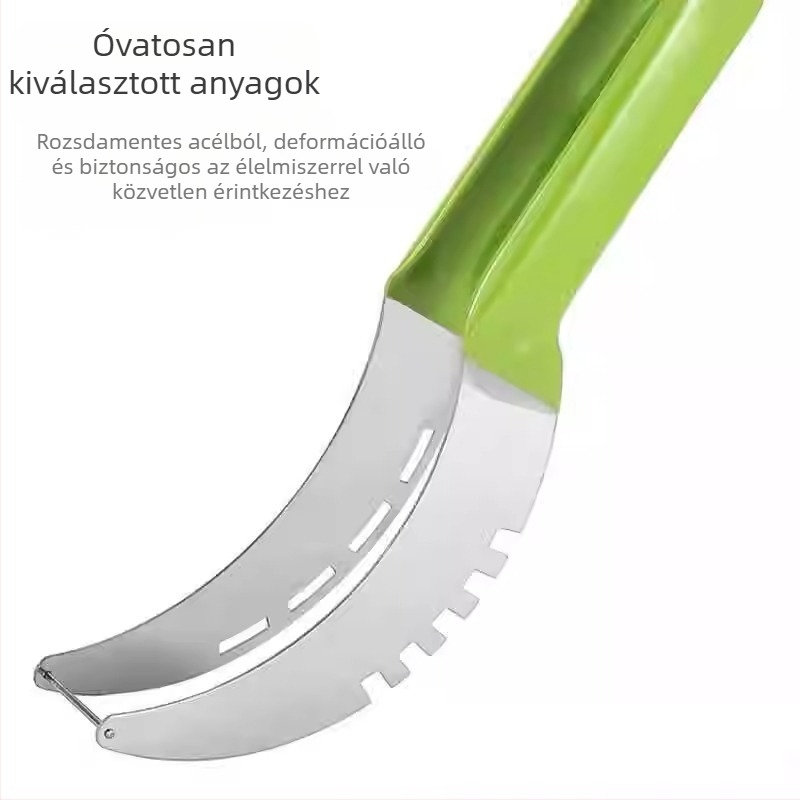 Dinnyevágó műanyag fogantyúval, modern minimalista dizájn, testreszabás elérhető, 2024-es bevezetés