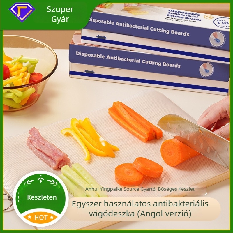 Egyszer használatos vágódeszka alátét, otthoni használatra, csúszásmentes, antibakteriális