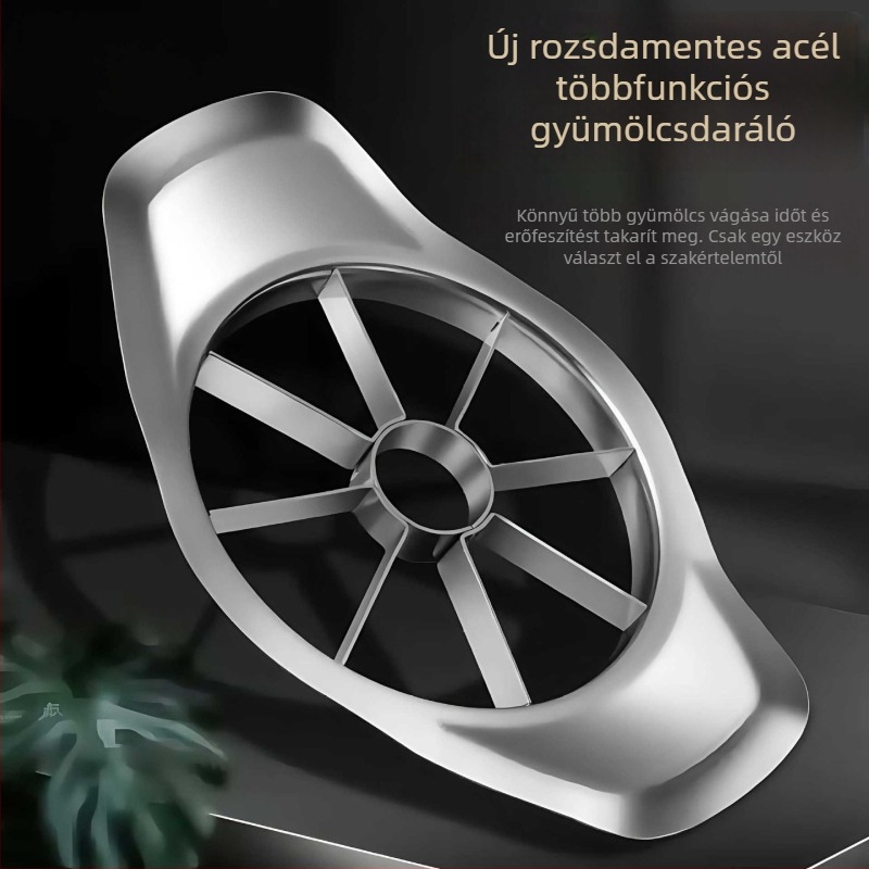 Almás vágóeszköz gyümölcs elválasztóval, rozsdamentes acélból, maghúzó és szeletelő