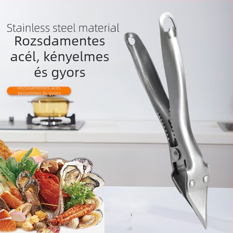 Rozsdamentes acélból készült, többfunkciós nyitó durian és osztriga számára — modern minimalist stílus, 430 rozsdamentes acél, testreszabás elérhető