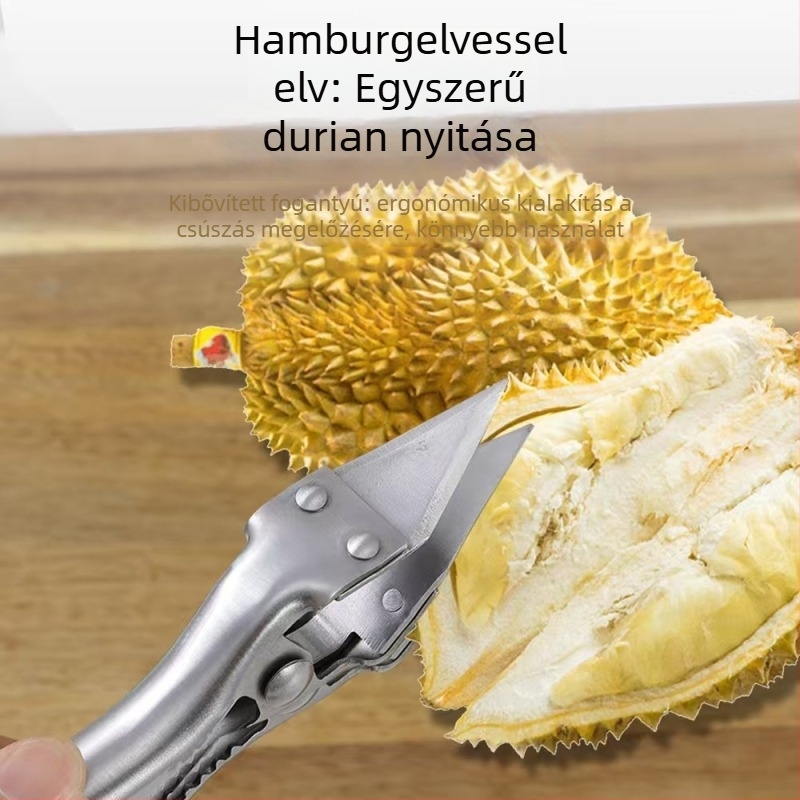Rozsdamentes acélból készült, többfunkciós nyitó durian és osztriga számára — modern minimalist stílus, 430 rozsdamentes acél, testreszabás elérhető