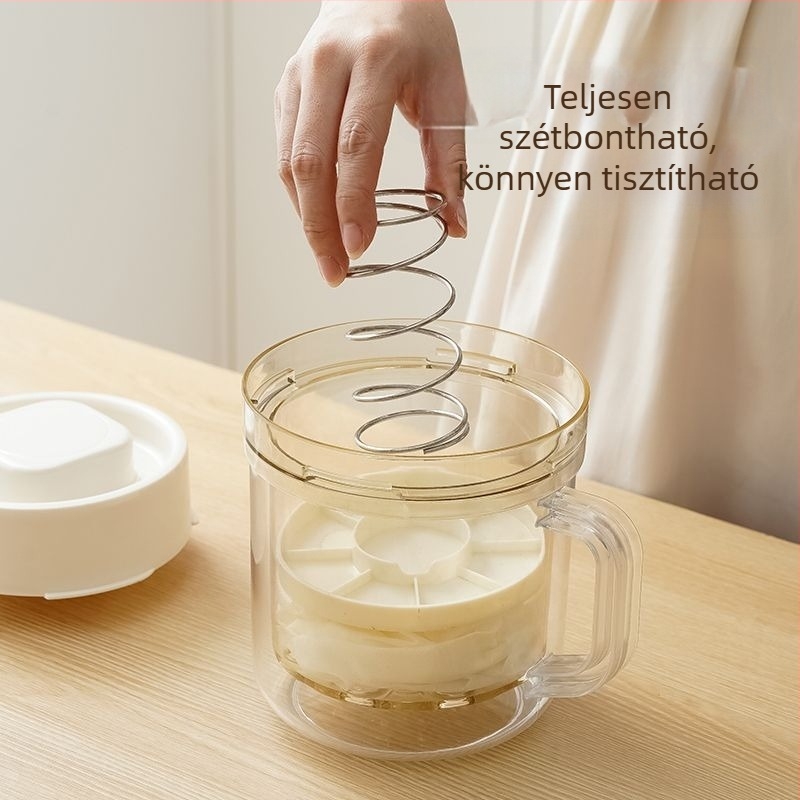 Görög joghurt szűrő és házi joghurt elválasztó készlet — 3 részes készlet, anyagok: PP/PS/ABS és rozsdamentes acél rugó, savó elválasztás