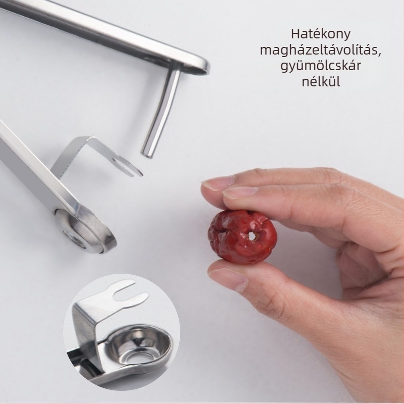 YSJ Ying Design Rozsdamentes acél mageltávolító készülék meggy és datolya mag – toló mechanizmus, egyedi logó és csomagolás