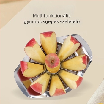 Gyümölcs szeletelő és magkivágó | Rozsdamentes acél, háztartási eszköz, 3 az 1-ben