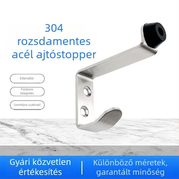304 rozsdamentes acél ajtóstop, brushed felülettel, falra szerelhető, light luxury stílus