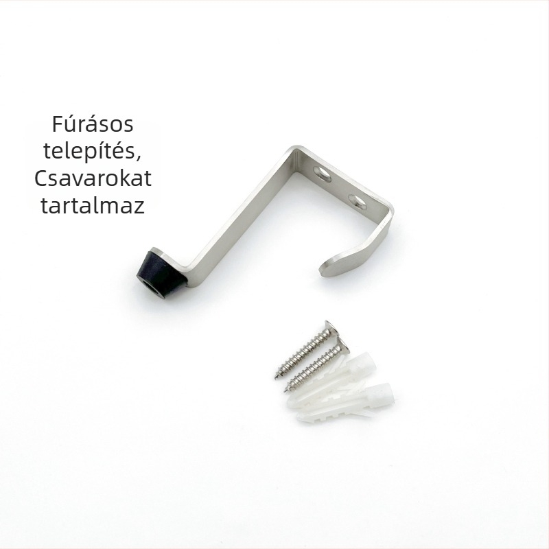 304 rozsdamentes acél ajtóstop, brushed felülettel, falra szerelhető, light luxury stílus