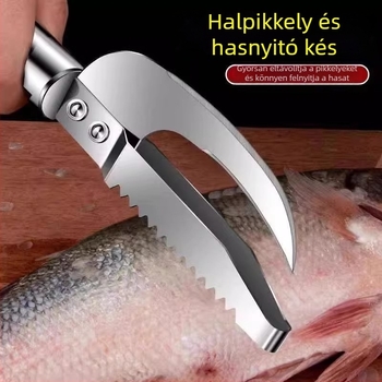 Hal pikkely eltávolító és tisztító eszköz – rozsdamentes acél