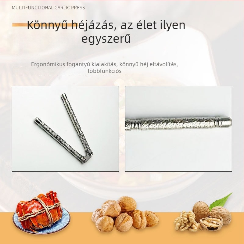 Zinkötvözet mintás dióklipsz – modern, többfunkciós háztartási dióhéj-eltávolító eszköz logónyomtatással és testreszabási lehetőséggel