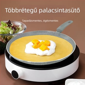 Tapadásmentes serpenyő omletthez és palacsintákhoz, alumíniumötvözet, komplex alj, 2 cm mélység