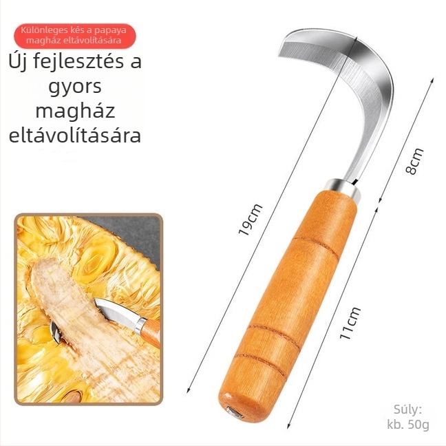Rozsdamentes acél jackfruit kivágó kés — gyümölcsökhöz speciális eszköz, testreszabható dizájn, modern stílus, bevezetve 2020 télen