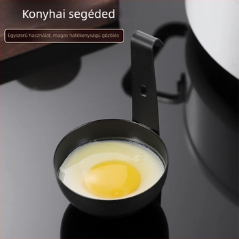 Szakácsoknak készült tojásfőző, nem tapadó felülettel, rozsdamentes acélból, hosszú fogantyúval, többfunkciós tojás pároló