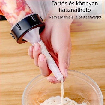 Kézi kolbásztöltő – kompakt otthoni használatra, töltőgép kolbászcsövekhez