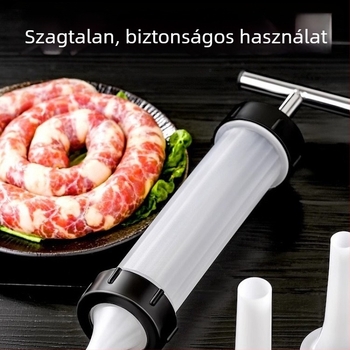 Kézi kolbásztöltő – kompakt otthoni használatra, töltőgép kolbászcsövekhez