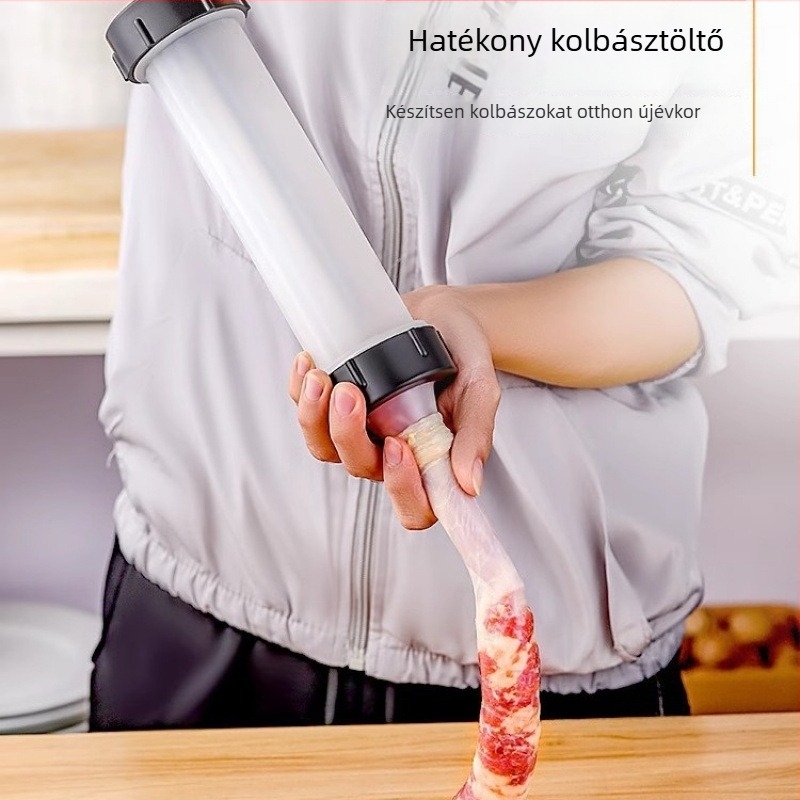 Kézi kolbásztöltő – kompakt otthoni használatra, töltőgép kolbászcsövekhez