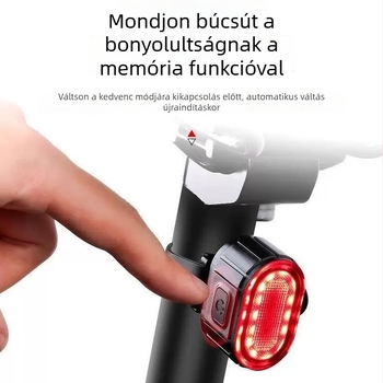 Kerékpár első és hátsó lámpa készlet, újratölthető, nagy fényerő, hegyi kerékpárhoz és éjszakai tekeréshez, modell Z061-a