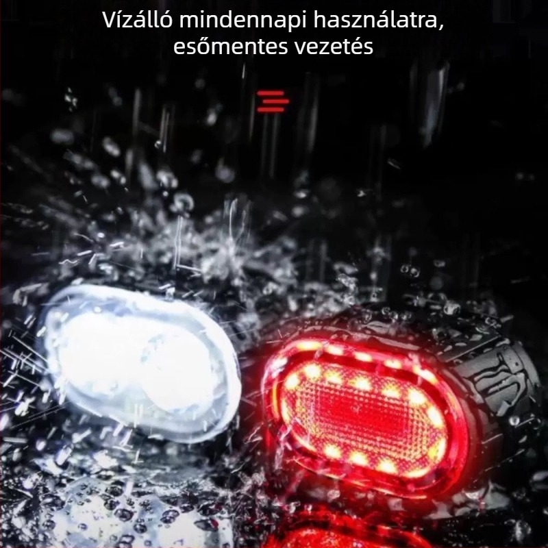 Kerékpár első és hátsó lámpa készlet, újratölthető, nagy fényerő, hegyi kerékpárhoz és éjszakai tekeréshez, modell Z061-a