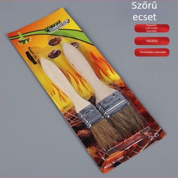 Grillkefe disznó szőrrel, fa nyéllel, 100 darabos csomag