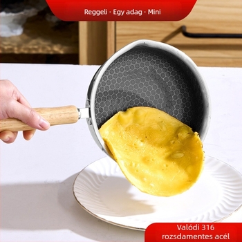 Serpenyő tapadásmentes bevonattal (alumíniumötvözet; háromrétegű aljzat; 4,5 cm mély; alkalmas rántottához és steakhez)