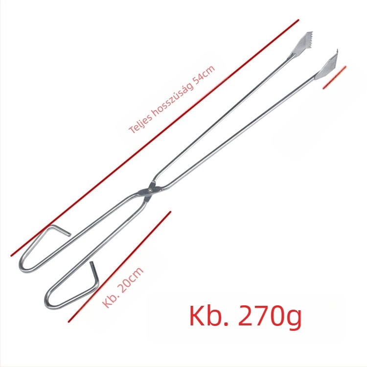 Kromált acélból készült grillszerszám-készlet — Butterfly roasted incense márka, tartalmaz szénfogót és szénklipet