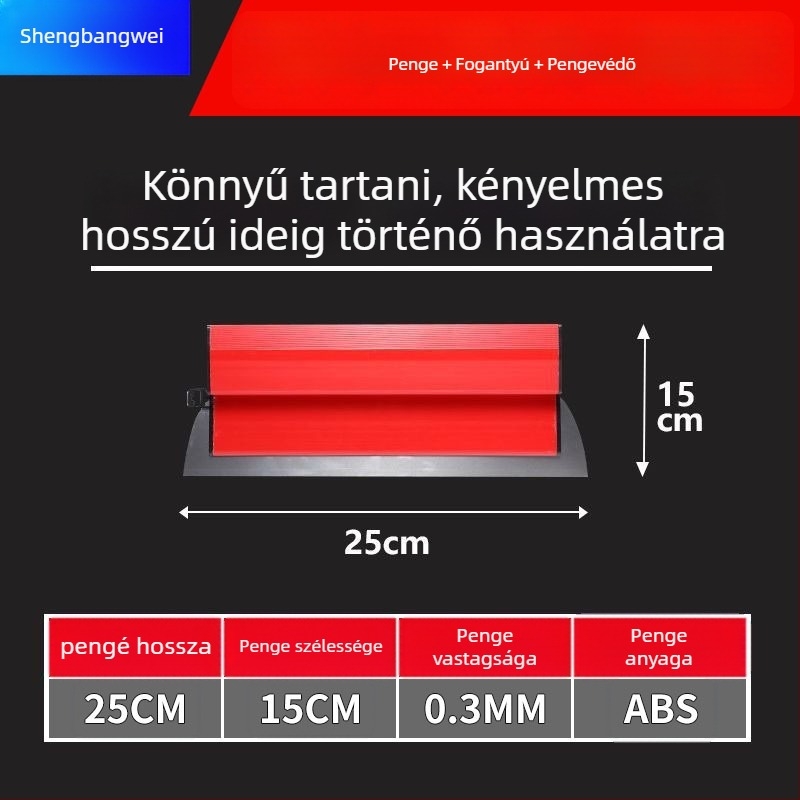 Lapos penge glettelő spatula, rozsdamentes acélból, eszköz falak kiegyenlítéséhez